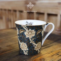 european retro water cup bone china mug home coffee cup art british tea cup turkish coffee cups kawaii mug ethiopian