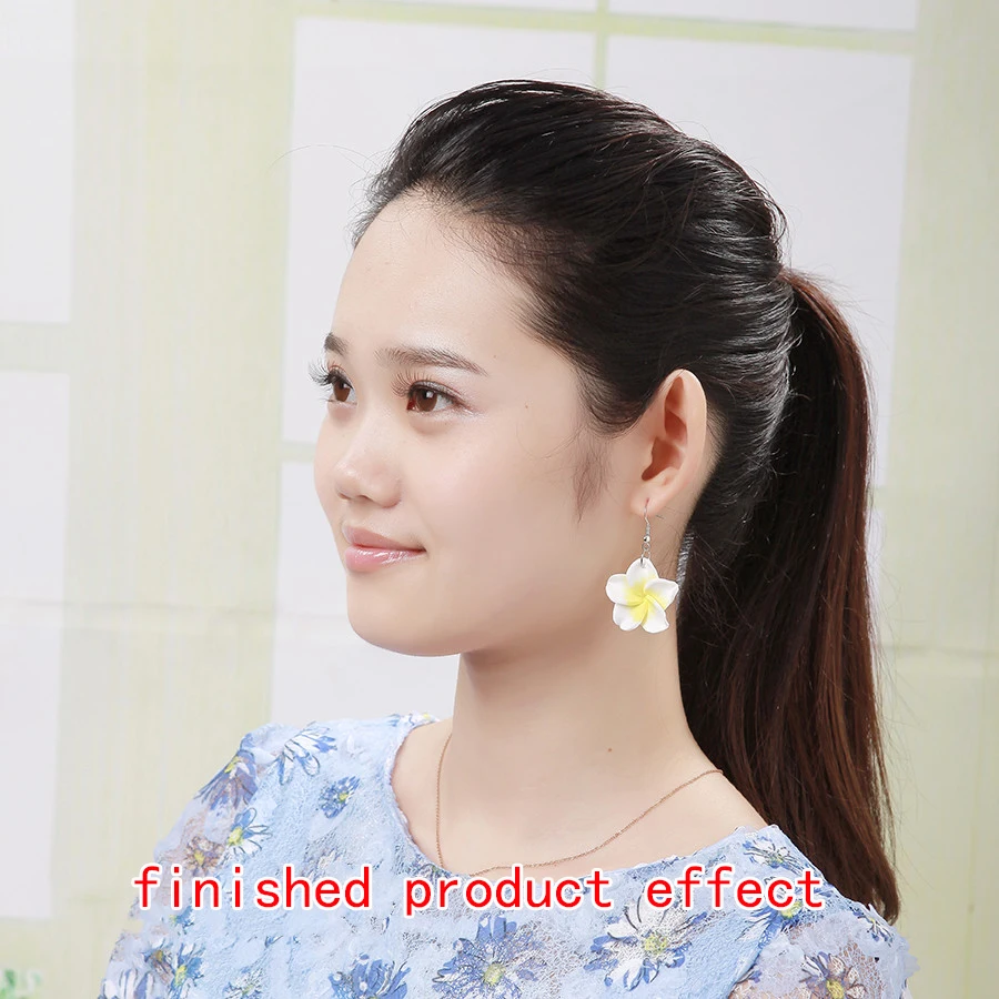 10pcs/lots 30mm Polymer Clay Bali Frangipani Plumeria Flower Charming Earrings Necklace Pendants Jewelry Making Diy Accessories - купить по