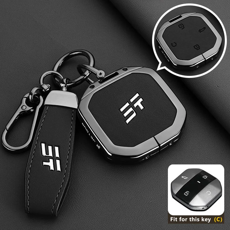 

Чехол Для Ключей Jetour Freedom Shanhai T1 Traveller 2024 2025+ Из Цинкового Сплава, Держатель Для Пульта ДУ, Брелок