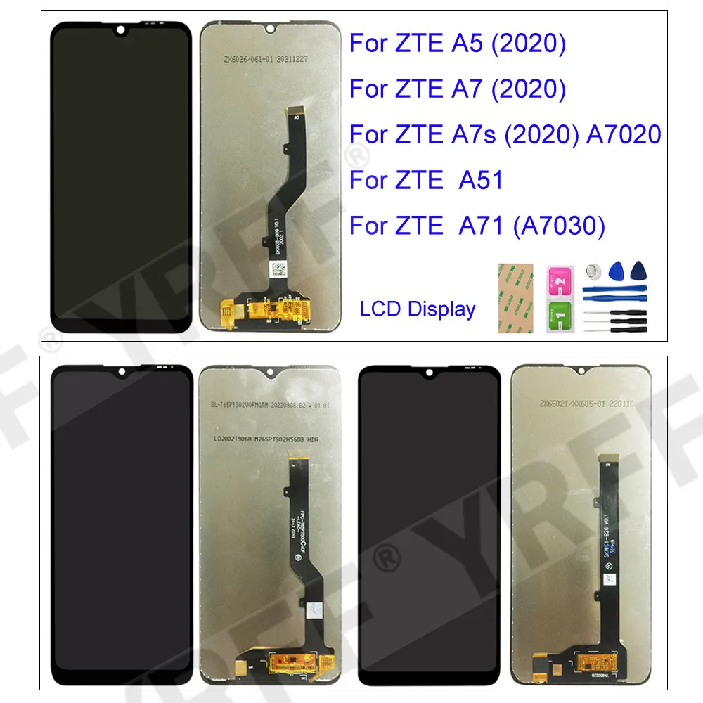 

Для ZTE Blade A51/A71/ A7S/ A5 A7 2020 ЖК-дисплей + искусство A7020 A7030 Сменные ЖК-экраны + Инструменты