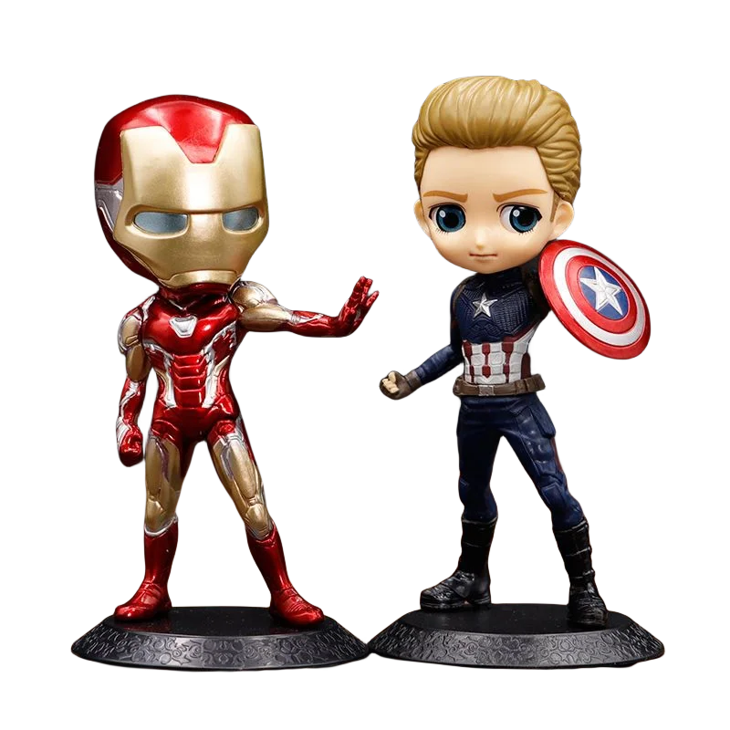 

Marvel Anime Avengers Alliance Q Version Iron Man Captain America Doll Hand-run Exquisite Model Decoration Festival Small Gift