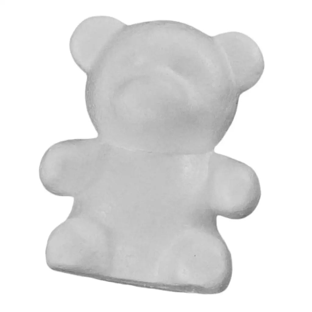 

Modelling Polystyrene Styrofoam Bear Shape Mould White Crafts for Wedding Flower Arranging Gift Decoration 1pcs