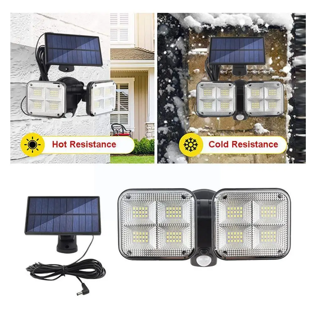 

10000mah Double Solar Wall Light Human Body Induction Home Courtyard Lamp Outdoor Street Waterproof Rotatable Led N4c3