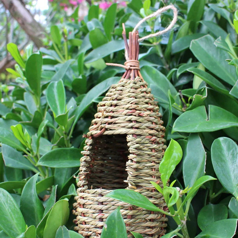 Bird Nest Straw Rope Woven Bird Cage Outdoor Pastoral Garden Courtyard Simulation Garden Decorations