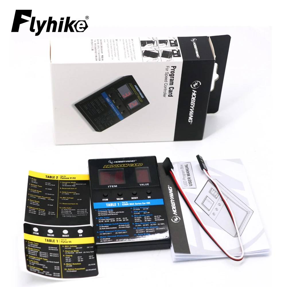 

Hobbywing RC Car Program Card LED Program Box 2C Programm Card Parts For XERUN / Flyfun Series Car Brushless ESC