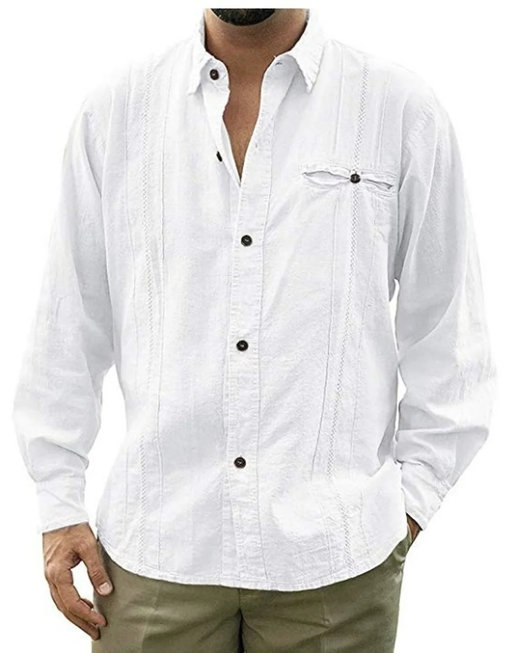 

Men Shirt Long Sleeve Casual 2022 New Clothes Solid Tops European American Men's Clothing Fashion Single-Breasted Cardigan Shirt