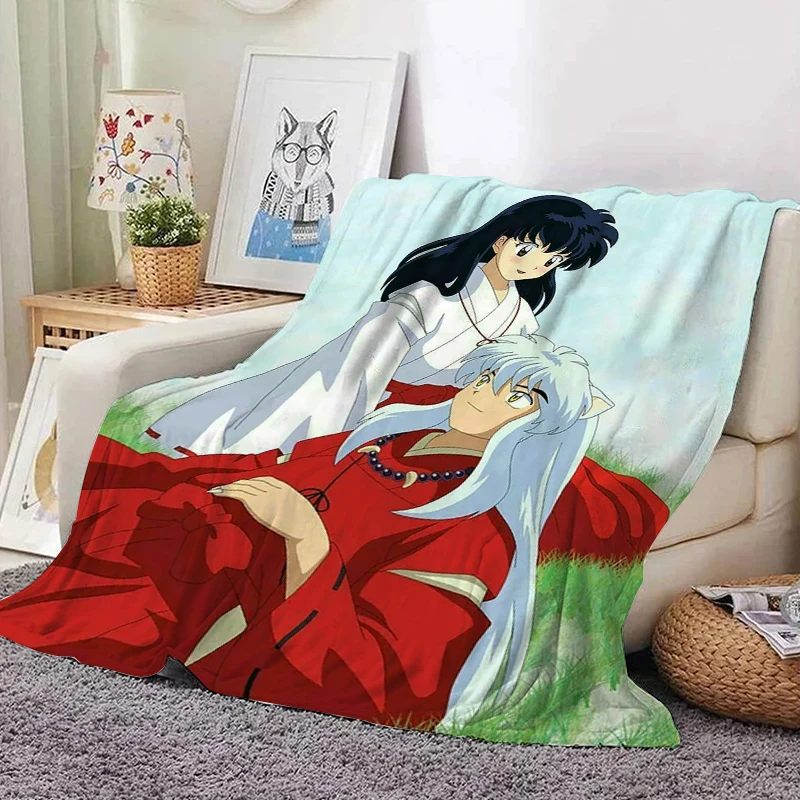 

Inuyasha Summer Blanket For Decorative Sofa Bedspread On The Bed Fluffy Soft Blankets Bedroom Decoration Throw Fleece Boho Anime