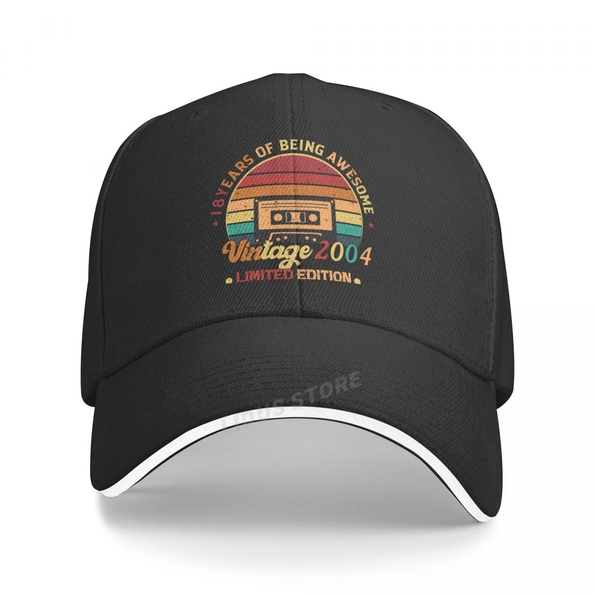 

18 Years Of Being Awesome Vintage 2004 Limited Edition 18th Birthday Gift Printing baseball cap Summer Caps New Youth sun hat