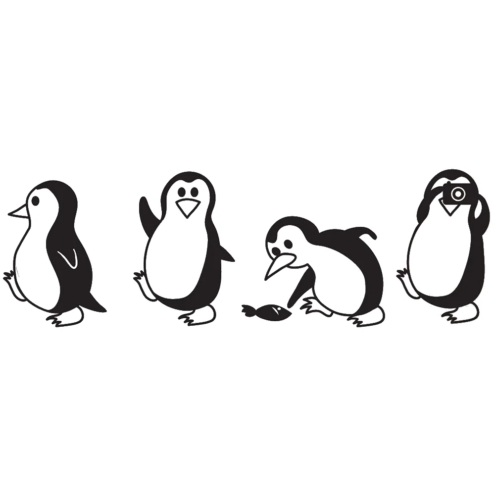 

1 Pc Fridge Sticker Little Penguin Free Door Sticker for Dining Hall Kitchen