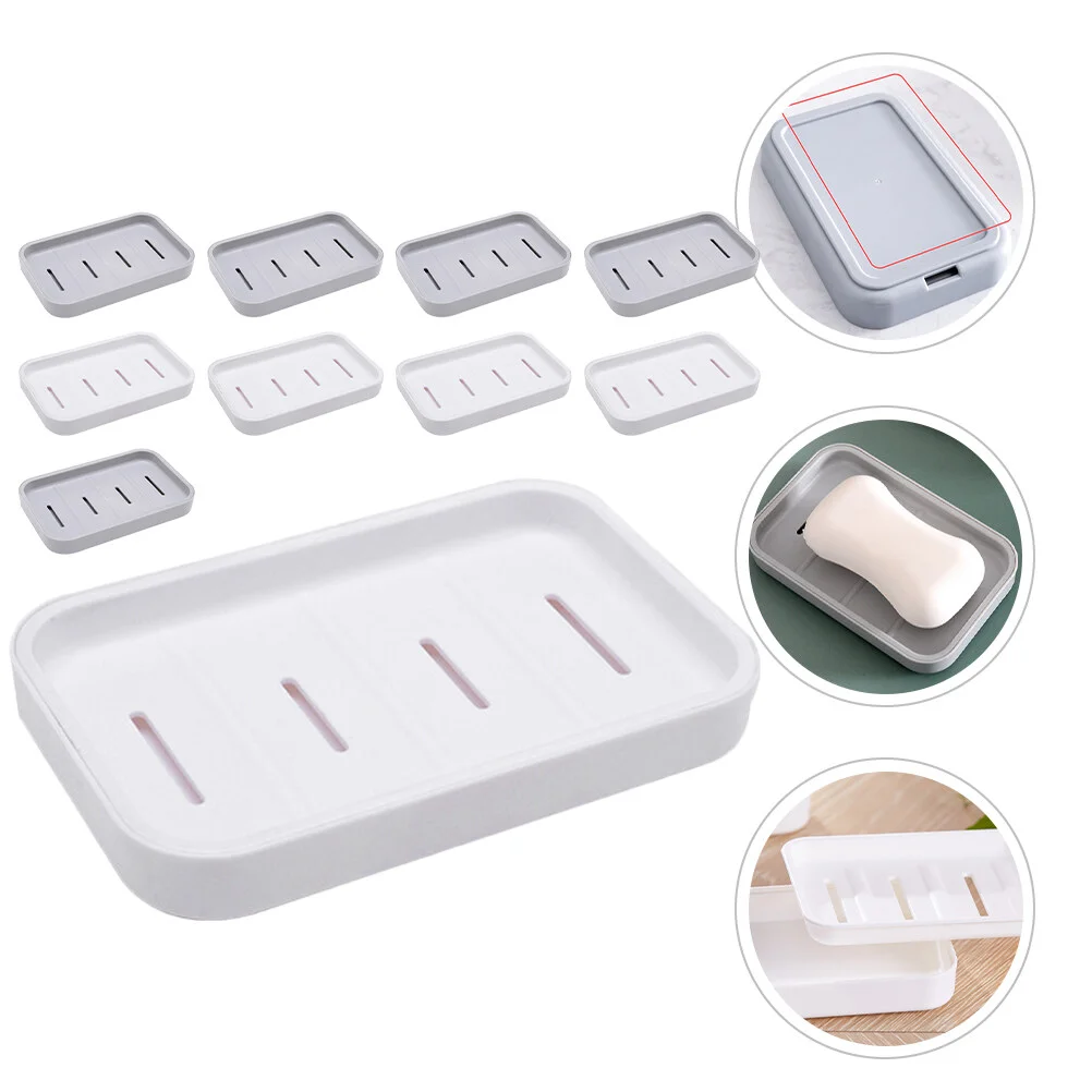 

10 шт., двухслойный пластиковый контейнер для мыла