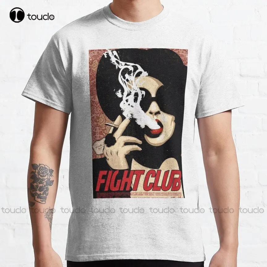 

Классическая футболка с изображением фильма «Бойцовский клуб марлы», белая детская футболка на заказ, Футболки унисекс с цифровой печатью для подростков, женская уличная одежда