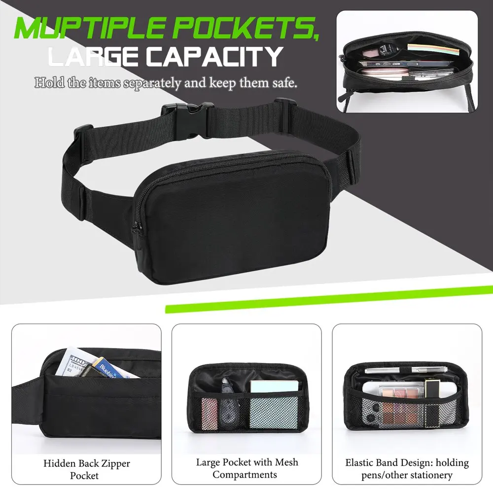 Fanny Packs  Women Men, Fashion Waist Packs with Adjustable Strap, Crossbody Mini Bag Fanny Pack Belt Bag  Running Outdoors Work