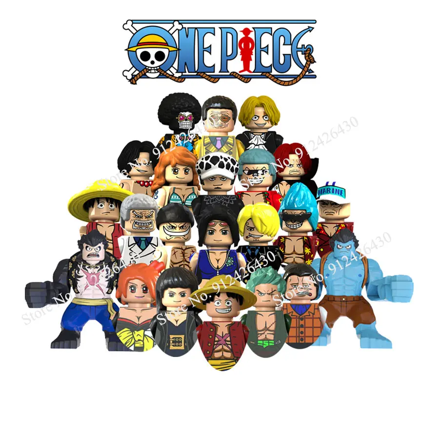 Luffy цельные фигурки строительные блоки кирпичи мини аниме экшн-фигурки серия