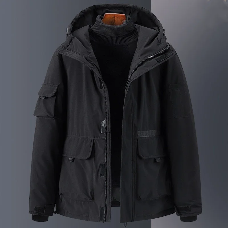 Winter Down Jacket Men'S New Thickened Casual Canadian Outdoor Work Clothes Couple'S Youth Warm Coat Fashion