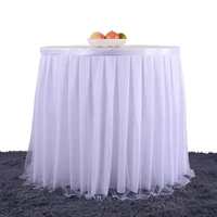 table skirt birthday party hotel conference table cloth dessert table wedding table curtain table skirt gauze accessories