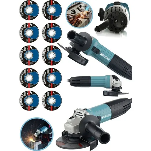 Немецкая угловая шлифовальная машина Graizer 2600 Вт Dv-R с 6 скоростями и медной обмоткой + камень 10 шт.