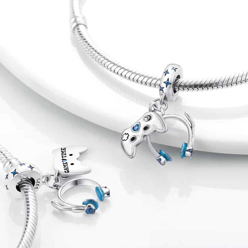 Шармы серебряные 925 пробы Plata De Ley оригинальные синие шармы морская черепаха