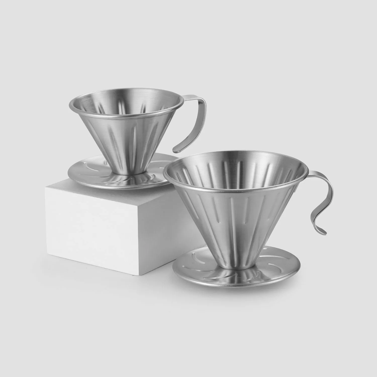 

Stainless Steel Espresso Filter Cup Pour Over Kettle Coffee Pot Drip Filter Funnel Dripper Reusable With Non-slip Cup Stand