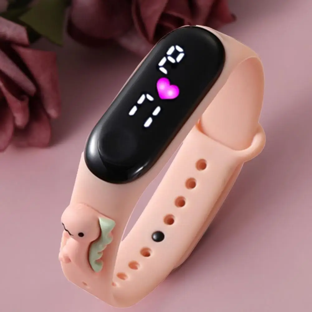

Lightweight Casual Cartoon Doll Kids Sports Electronic Watch Soft Wristband Children Watch LED Digital Display for Girls