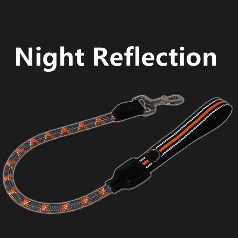 Поводок для собак Короткие поводки прогулок одноступенчатый светоотражающие