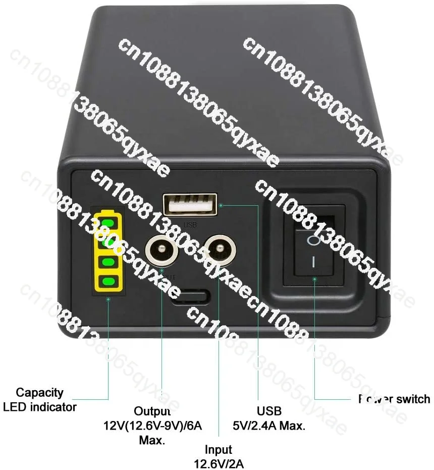 Литий-ионный аккумулятор TalentCell 18650 12 В 12800 мАч Вт-ч