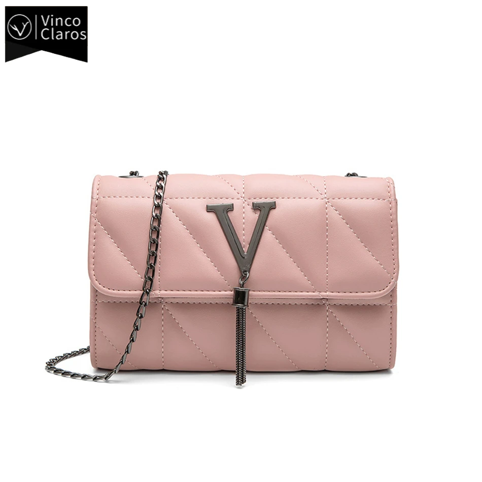 

Elegant Women Soft PU Leather Shoulder Bag Simple Ladies Tassel Message Bag Brand Designer Chain Crossbody Bags for Women 2021