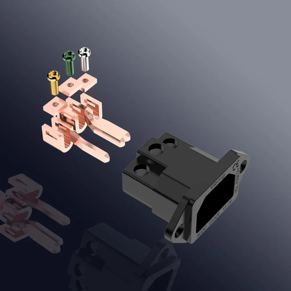 VI06BC Высокое качество Viborg HI-End аудиокласс из чистой меди IEC входная розетка аудио