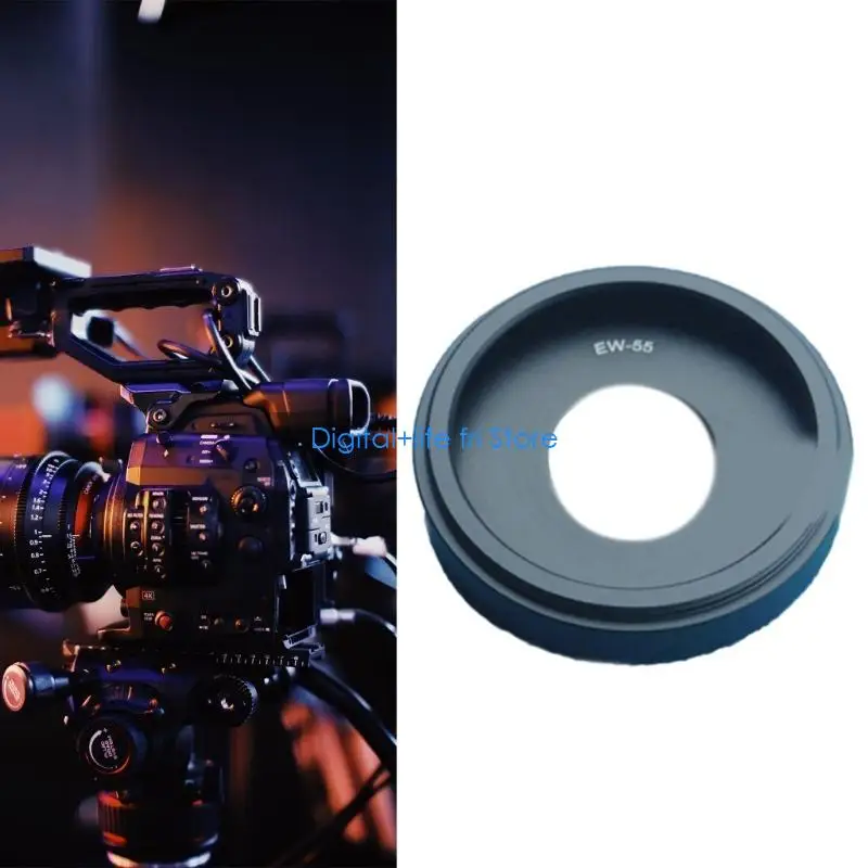 Фото E06D EW55 EW-55 55 мм металлическая крышка бленды объектива камеры для RF 28 мм F2.8 R50 камер №4