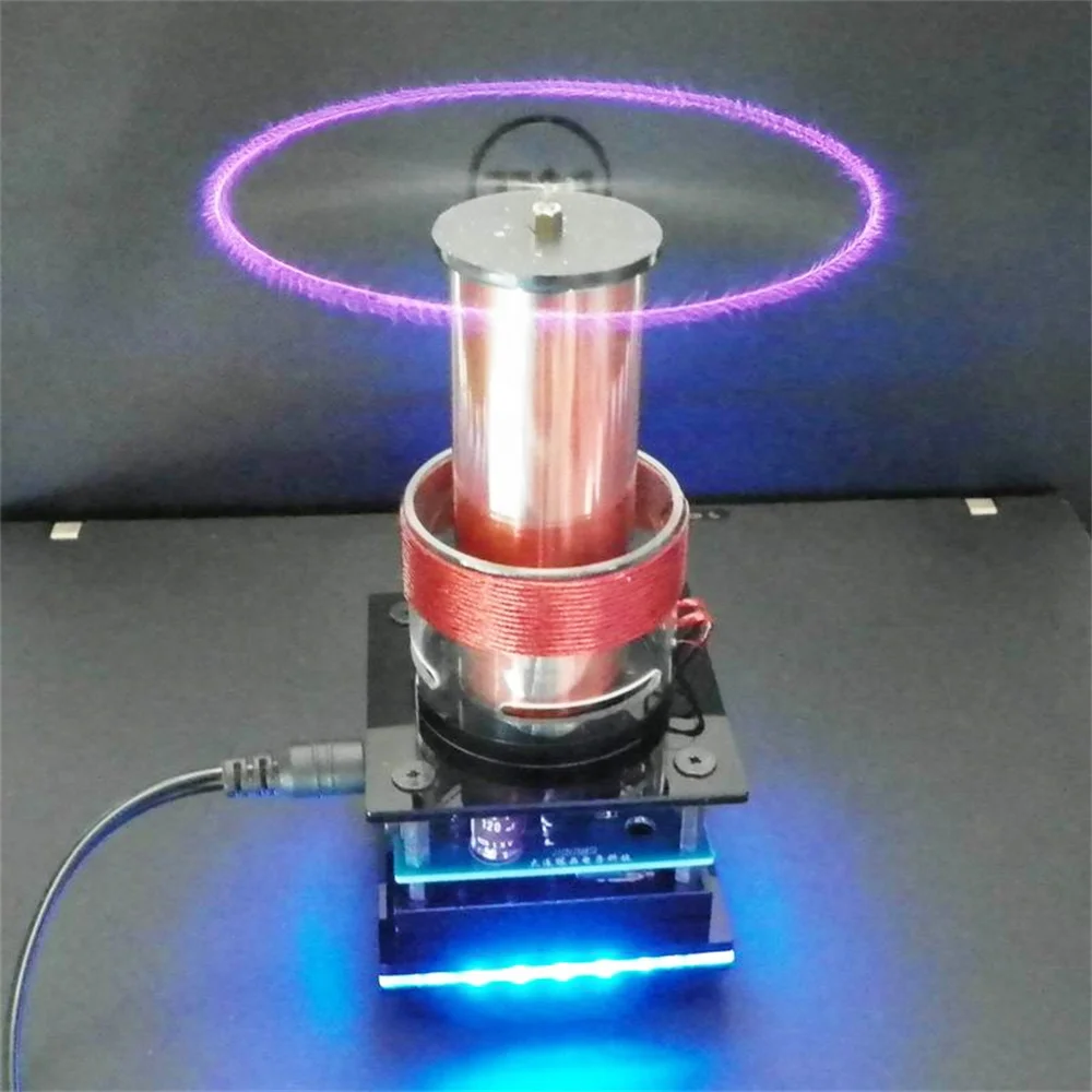 

Mini Tesla Coil Kit 15W Music Tesla Coil Plasma Speaker Tesla Arc Generator Wireless Transmission DC 15-24V DIY Electronic Kit