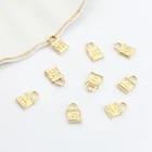 Подвеска из цинкового сплава, милый Миниатюрный кулон с 3d-замком, Ювелирная фурнитура сделай сам для изготовления украшений, 20 шт.лот