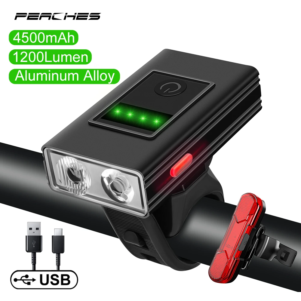 

T6 bicycle light MTB bike USB charging headlight power indicator night riding light equipped with 1200LM Bike Accessories