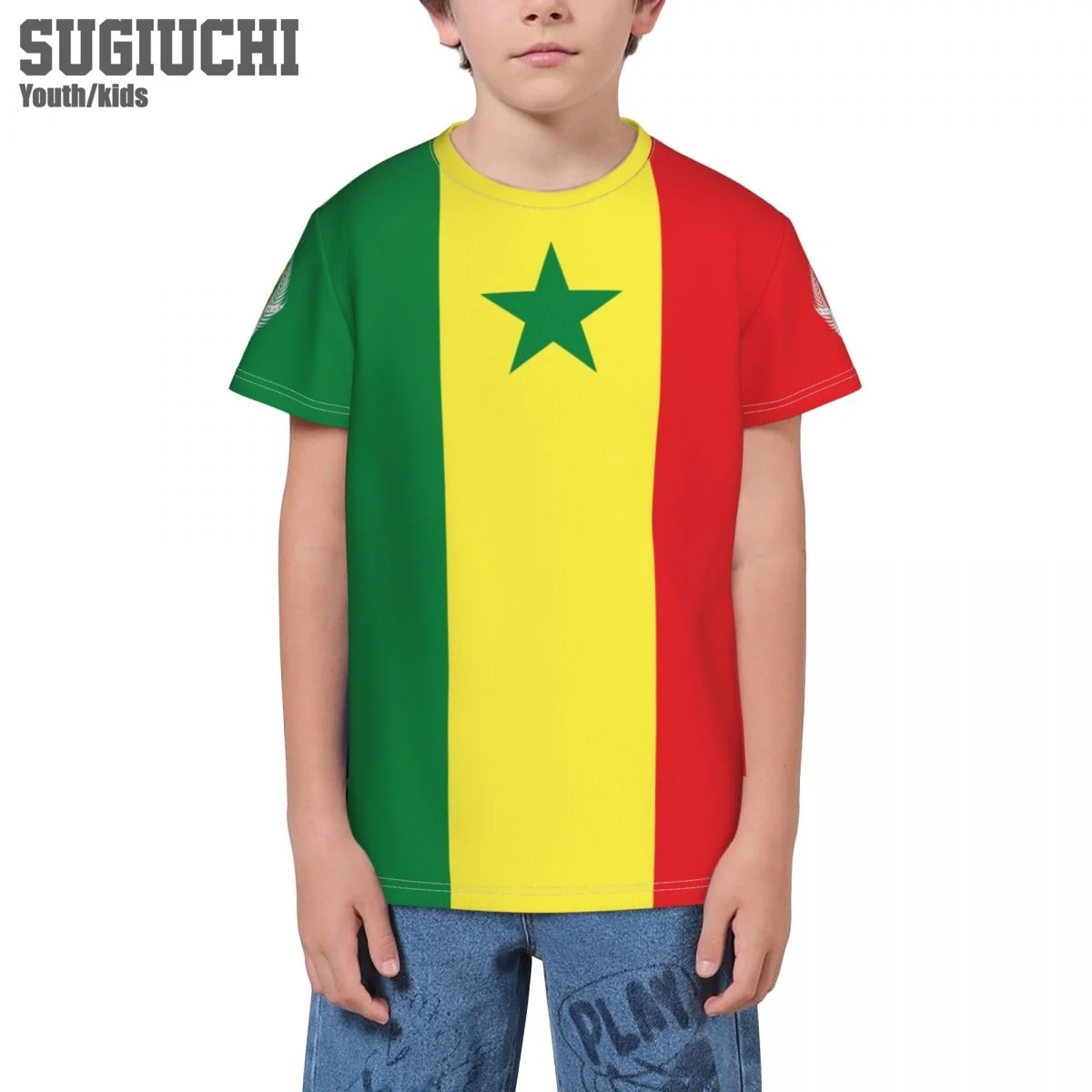 Пользовательское имя номер флаг Сенегала эмблема 3D футболки для детей