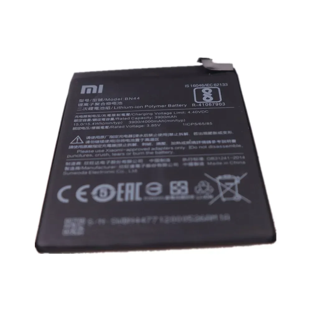 2024 года 100% оригинальный аккумулятор xiao mi BN44 для Xiaomi Redmi 5 Plus 4000 мАч мобильного