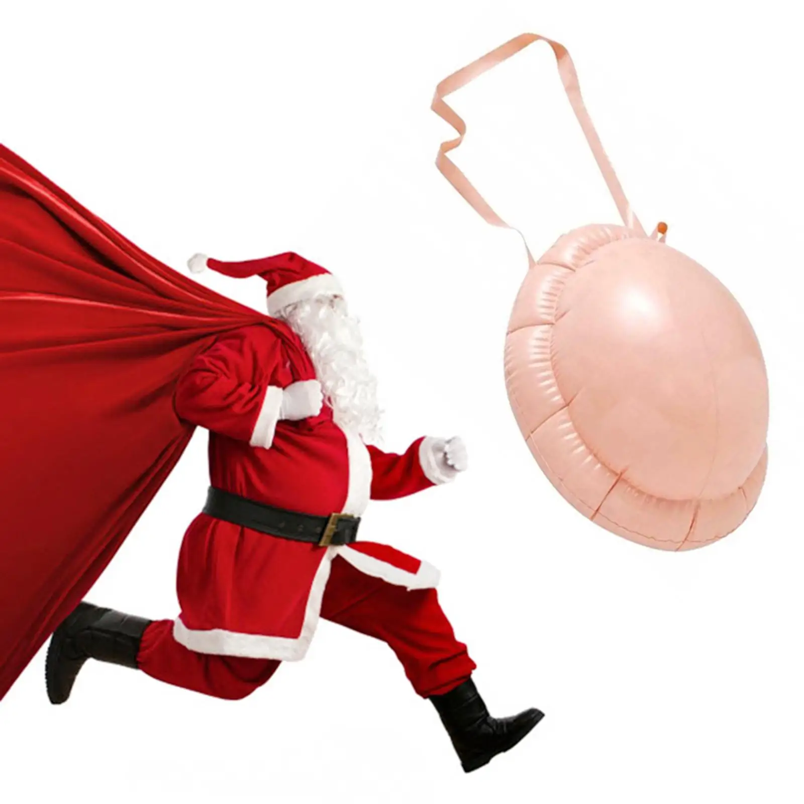 

PVC Inflatable Santa Belly Women Outfit for Bedroom Porch Indoor Holiday