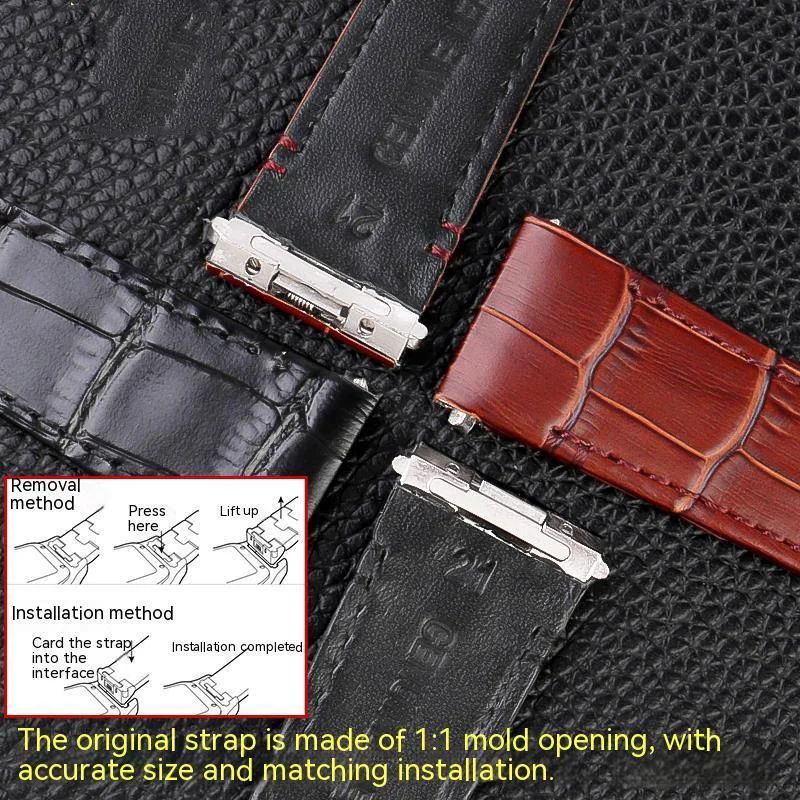 19mm 21mm Quick Release Design Watch Strap  for New Cartier Santos WSSA0010 WSSA0018 Medium Large Size Replacement Watchband