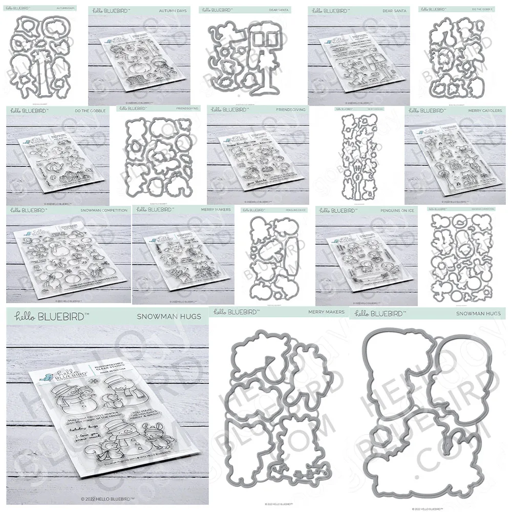 

New 2022 Joy Small Animal Snowman Cutting Dies Stamps Scrapbook Diary Decoration Embossing Template Diy Greeting Card Handmade