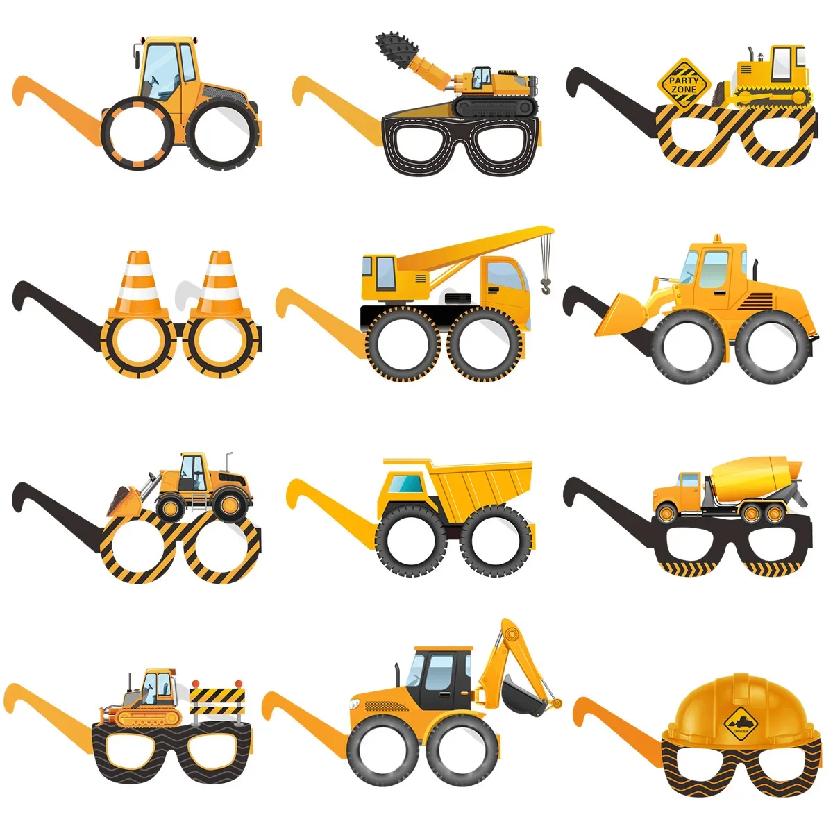 

Мультяшные бумажные очки для детского праздника