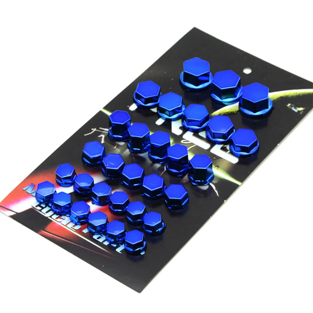 

30 шт., аксессуары для модификации мотоцикла, винт для мотоцикла, гайка, крышка болта, декоративные детали для стайлинга