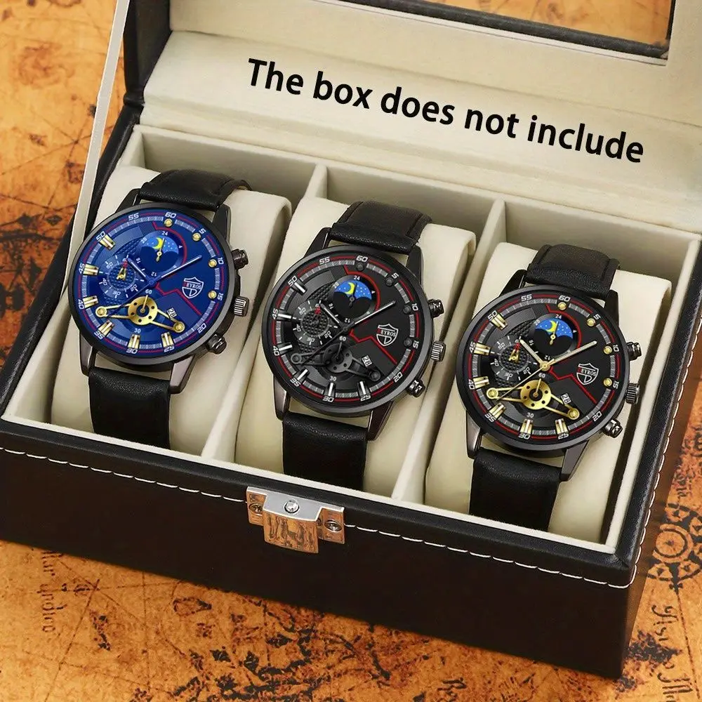 Часы Reloj Hombre мужские с календарем многофункциональные спортивные из нержавеющей