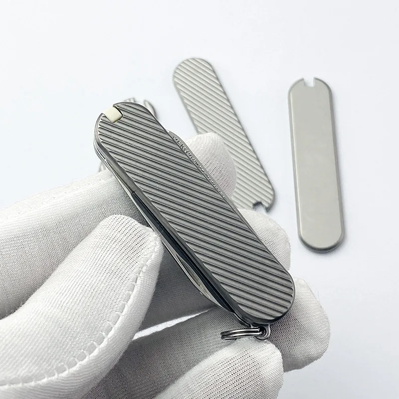 Фото 【Хит продаж】Модифицированная рукоятка из титанового сплава TC4, материал для изготовления рукоятки ножа своими руками, для армейских ножей Victorinox 58 мм №4