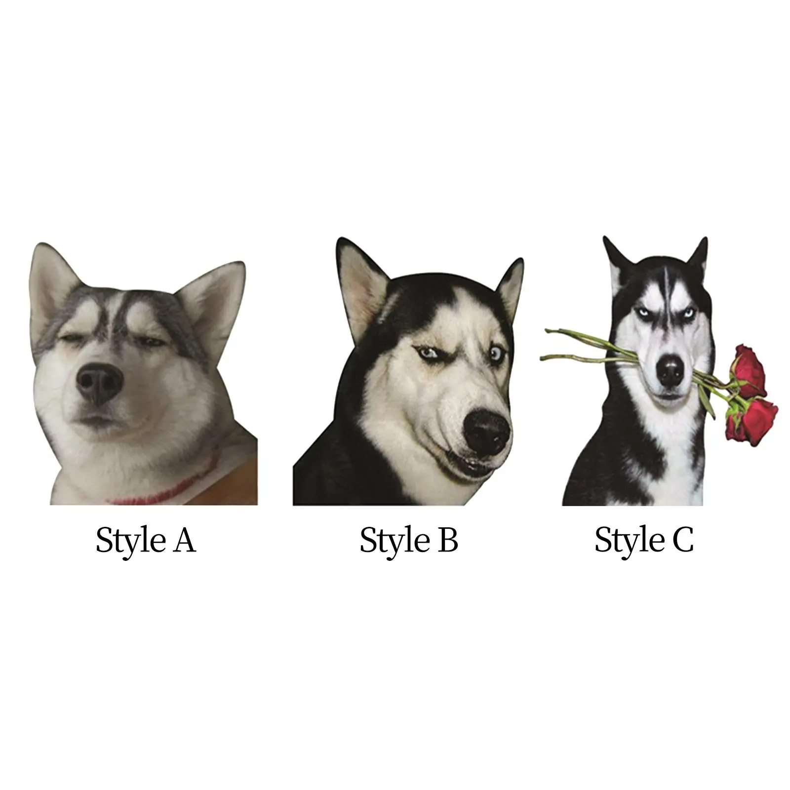 

Funny Car Stickers Decor Decals Husky Dog Crack Vinyl for Truck Van