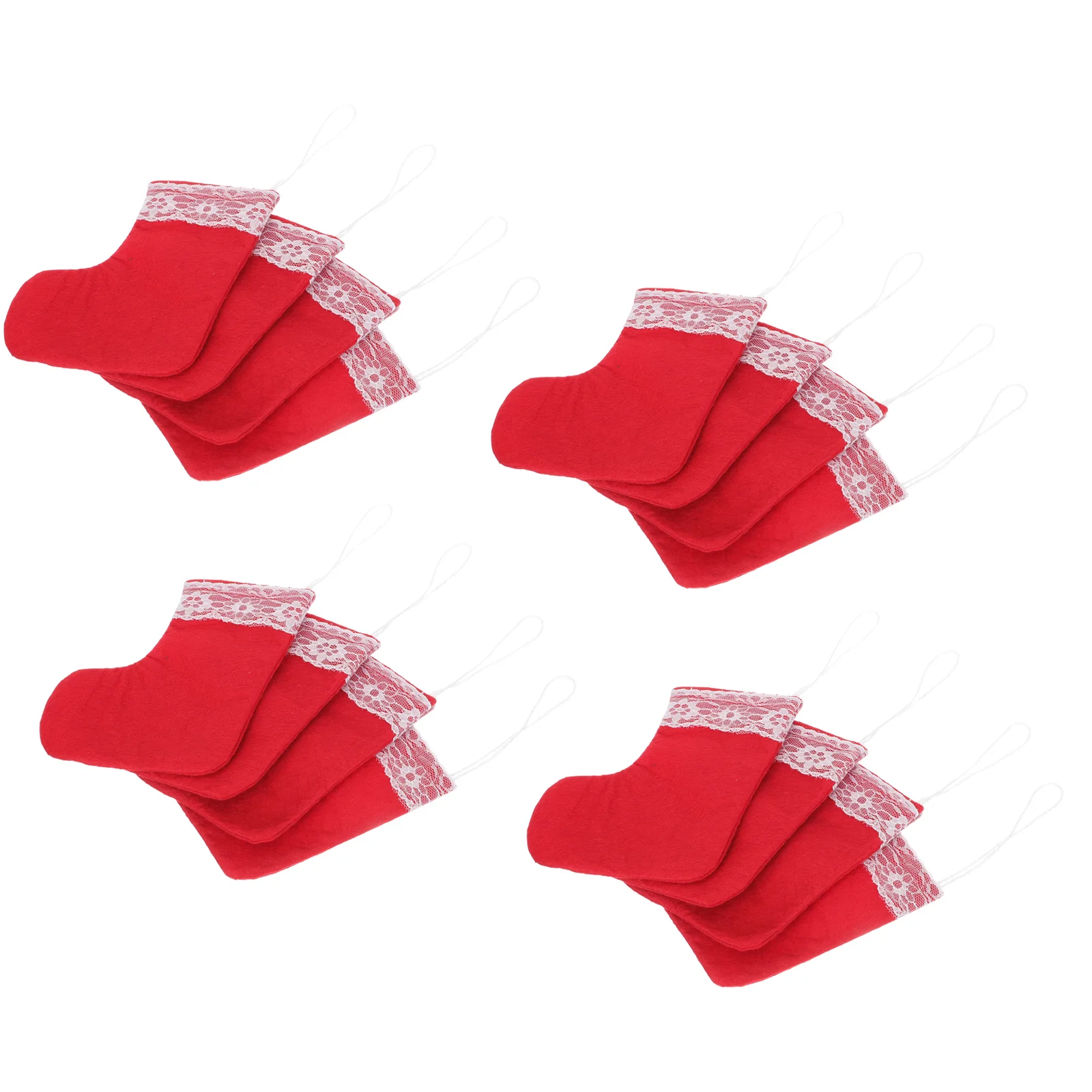 

Christmas Xmas Tree Hanging Stocking Socks 10 Stockings Dollar Items Ornament Cutlery Durable Pendants Suit Silverware Pocket