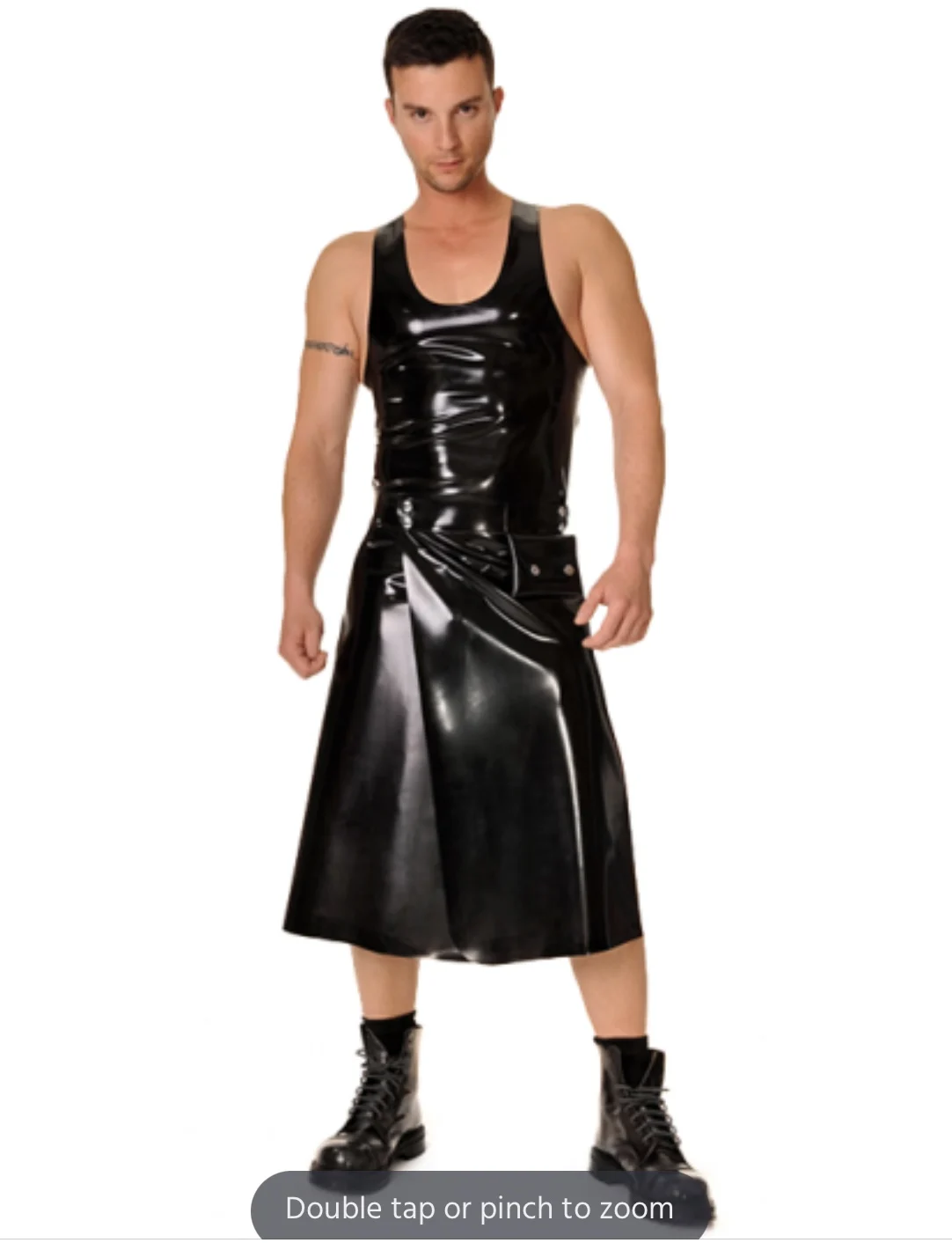 

Latex Bermuda Shorts latex catsuit Shiny Latex Training Pants Men's Latex Pantyhose 3D bulge Latex Short