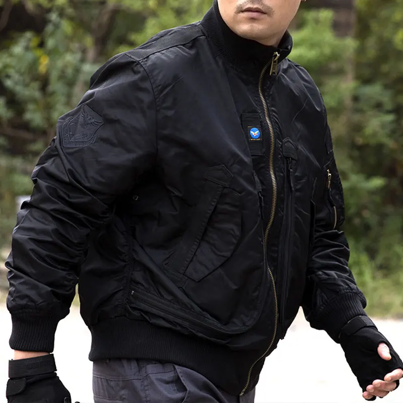 

Men Flight Jacket Bomber Coat Military Men Clothing Air Force One Pilot Baseball Jacket Spring Autumn Windbreaker Outwear S-3XL