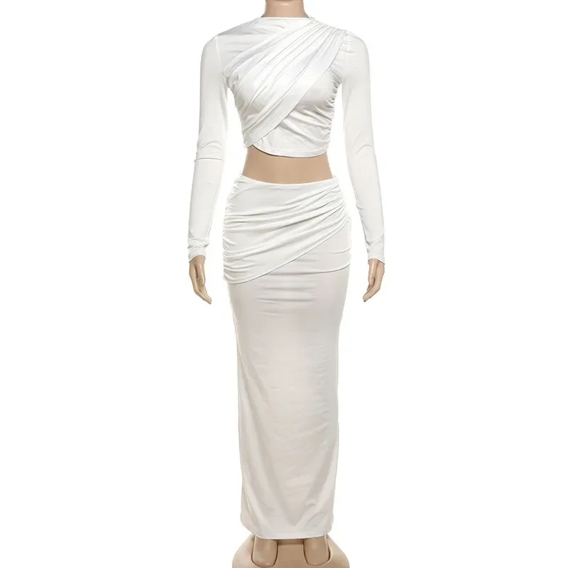 Женский однотонный комплект из 2 предметов со рюшами элегантный сексуальный