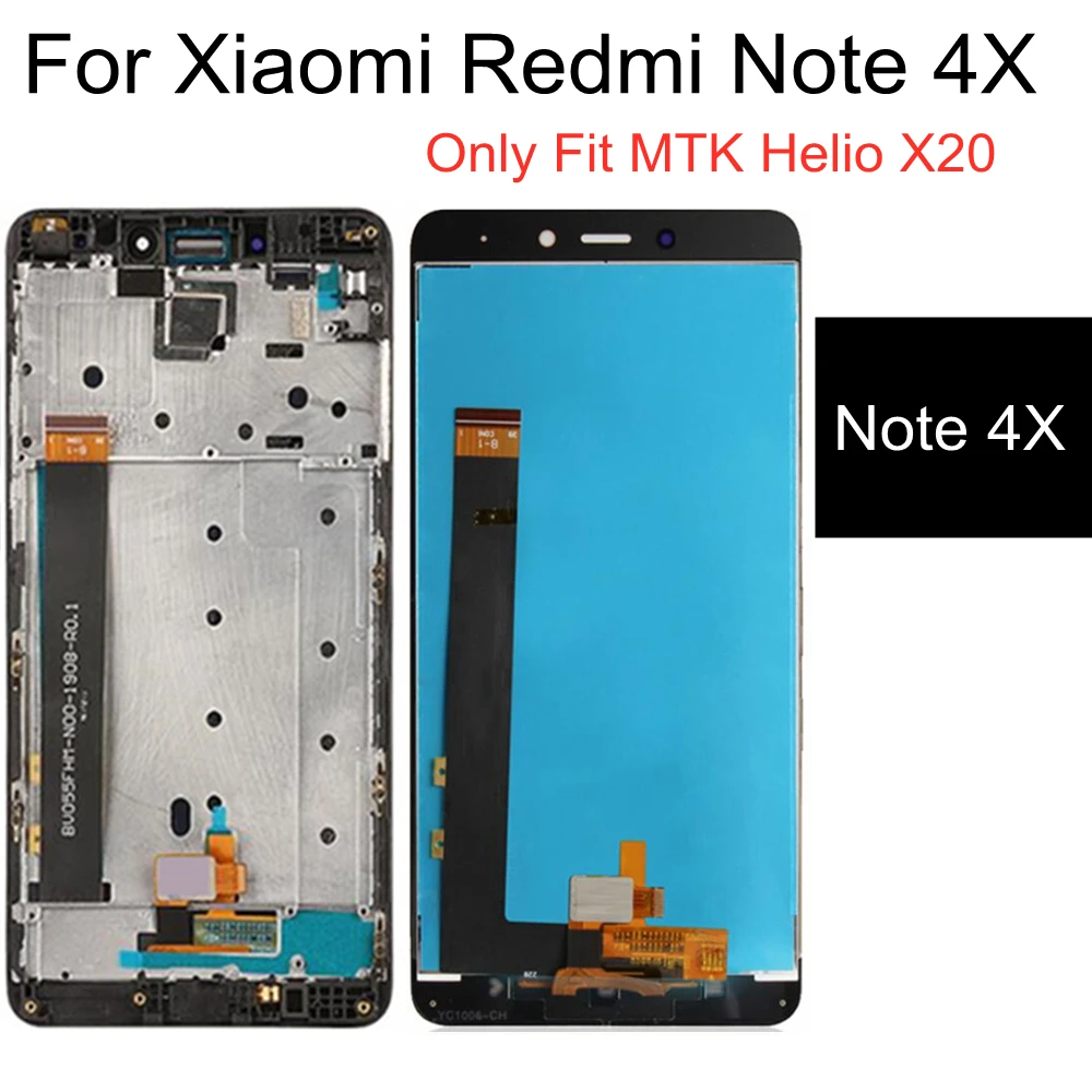 For Xiaomi Redmi Note 4X Pro MTK Helio X20 LCD Display Touch Screen with frame Digitizer assembly