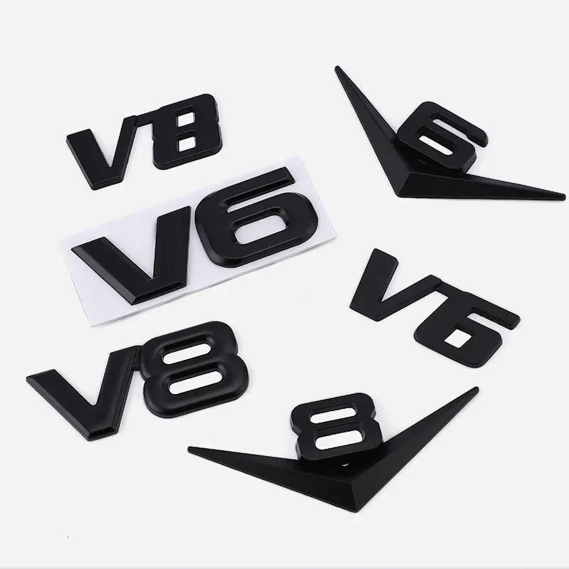 

Стайлинг автомобиля 3D металлический V6 V8 дисплей двигателя Автомобильная наклейка эмблема значок автомобиля для Jeep BMW Ford Volvo Nissan Mazda Audi Honda ав...