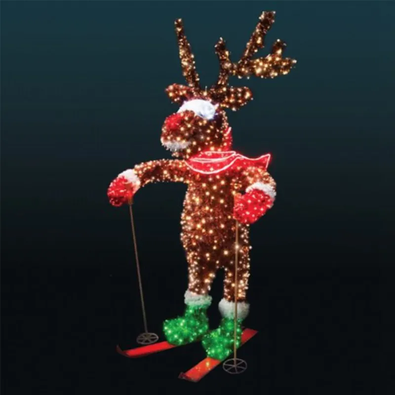 на заказ.Новогодние уличные украшения индивидуальная железная рама 3D животные