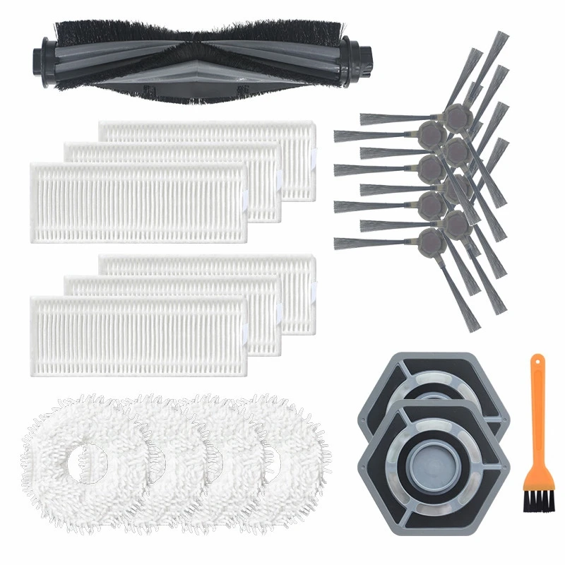 

22Pcs Replacement Parts Roller Brush Side Brush Hepa Filter For Ecovacs DEEBOT N9+ Robot Vacuum Cleaner Accessories