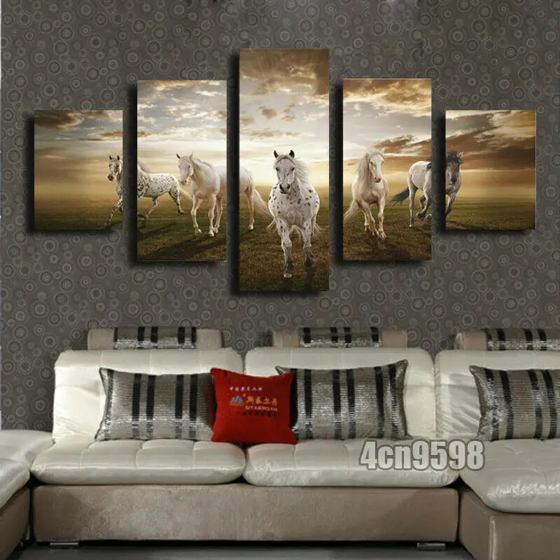 

5 шт., настенный постер и печать на холсте «лошади»